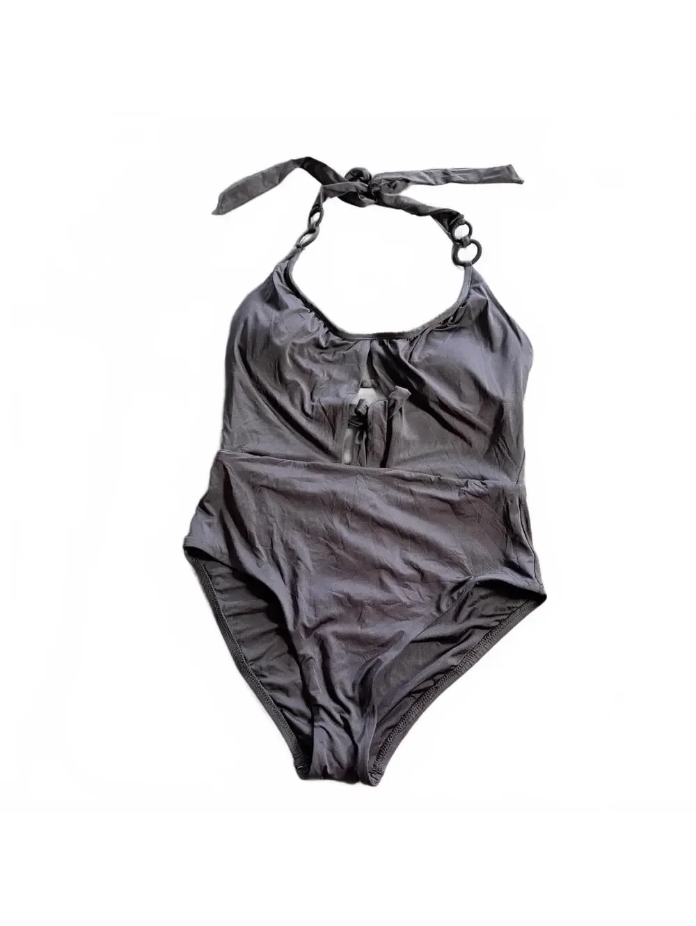 TRINA TURK O ring straps Monaco Scoop Neck Cutout Halter One Piece Swimsuit NWT